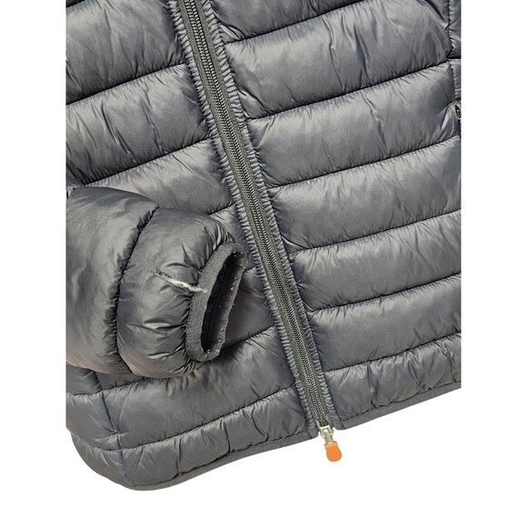 Save The Duck Womens 1/S Ultra Light Jacket Hooded Puffer Plumtech Navy Blue - Picture 11 of 16